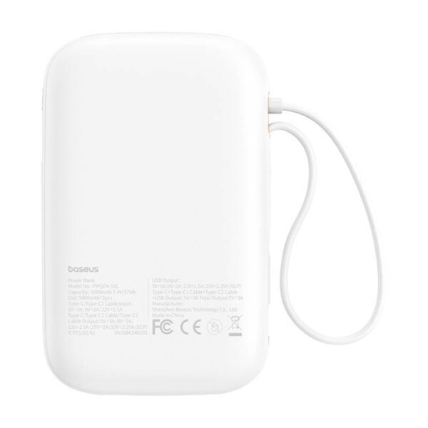 Powerbank Baseus QPow 2 10000mAh 30W (biały) - obrazek 2