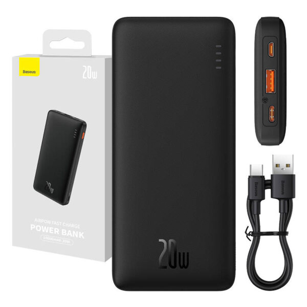 Powerbank Baseus Airpow 10000mAh 20W (czarny) - obrazek 10