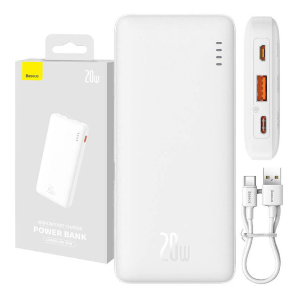 Powerbank Baseus Airpow 10000mAh 20W (biały) - obrazek 10