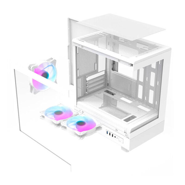 Obudowa komputerowa Darkflash DB330M (biała) + 3 wentylatory ARGB - obrazek 10