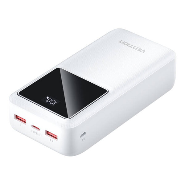 Powerbank Vention FHMW0 30000 mAh, 22,5 W (biały) - obrazek 2