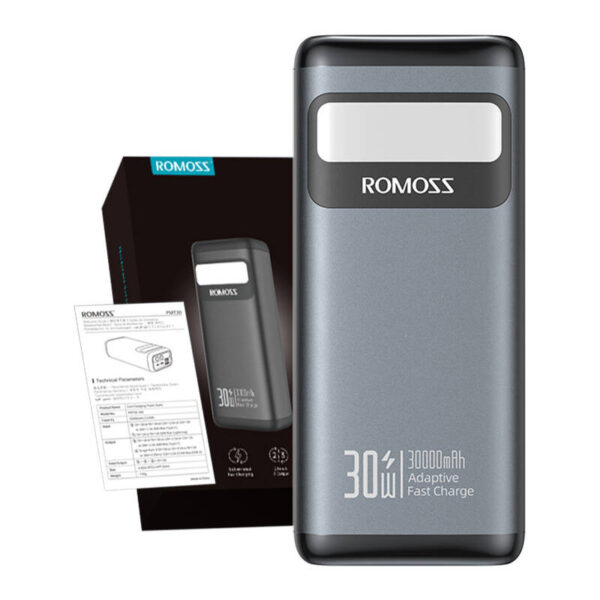 Powerbank PMT30 Romoss 30000mAh 30W (czarny) - obrazek 4