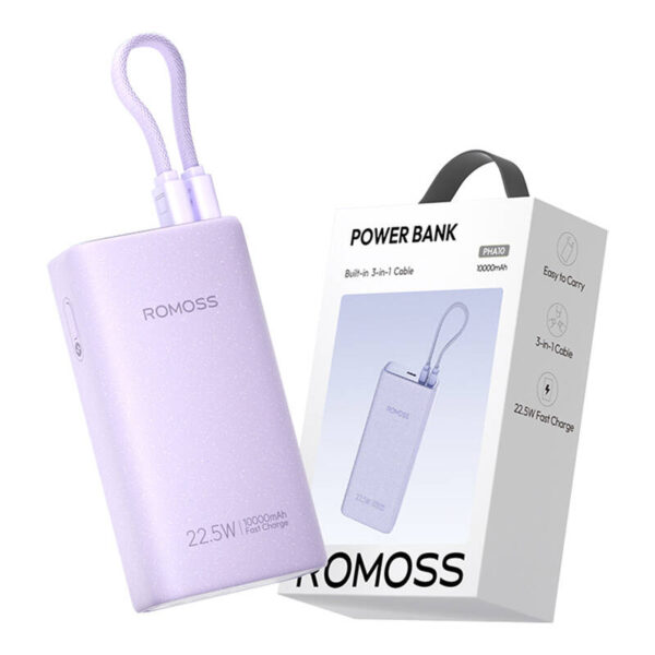 Powerbank Romoss PHA10 10000mAh 22,5W (fioletowy) - obrazek 4