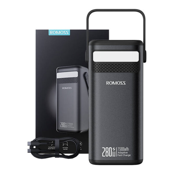 Powerbank Romoss PMT75-DC 75000mAh 280W, 240Wh (czarny) - obrazek 4