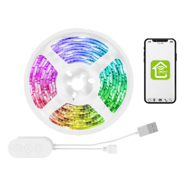 Inteligentna taśma WiFi RGB LED Gosund SL1 (2,8m) Tuya - obrazek 5