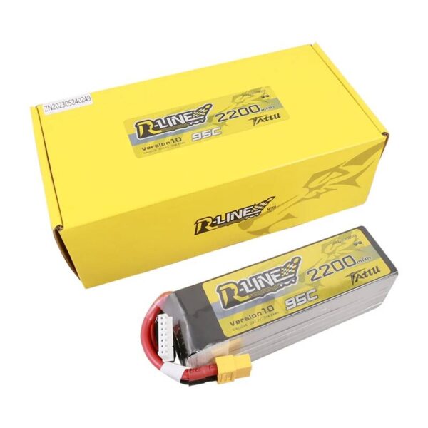 Akumulator Lipo Tattu R-Line 22.2V 2200mAh 6S 95C z wtyczką XT60 - obrazek 5