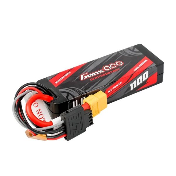 Akumulator Lipo Gens ace G-Tech 1100mAh 11.1V 3S1P 60C GRP-76 Hardcase z wtyczką XT60 - obrazek 3