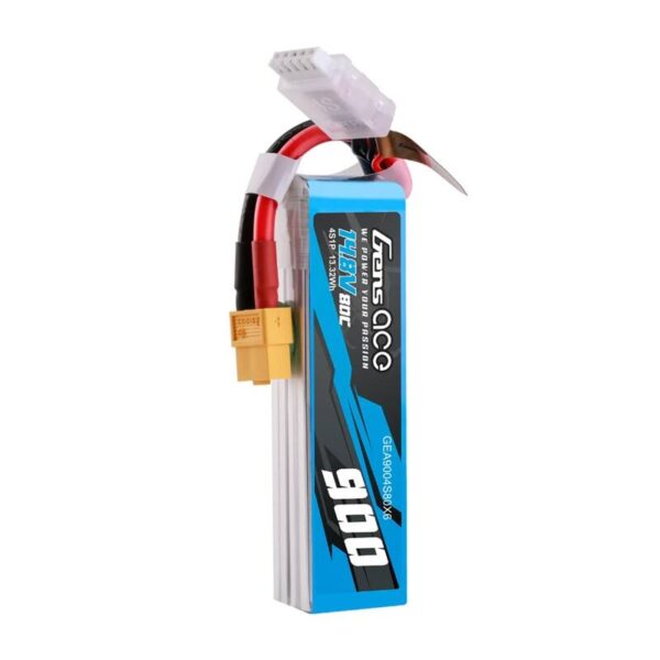 Akumulator Lipo Gens Ace 900mAh 14.8V 80C 4S1P z wtyczką XT60 - obrazek 4