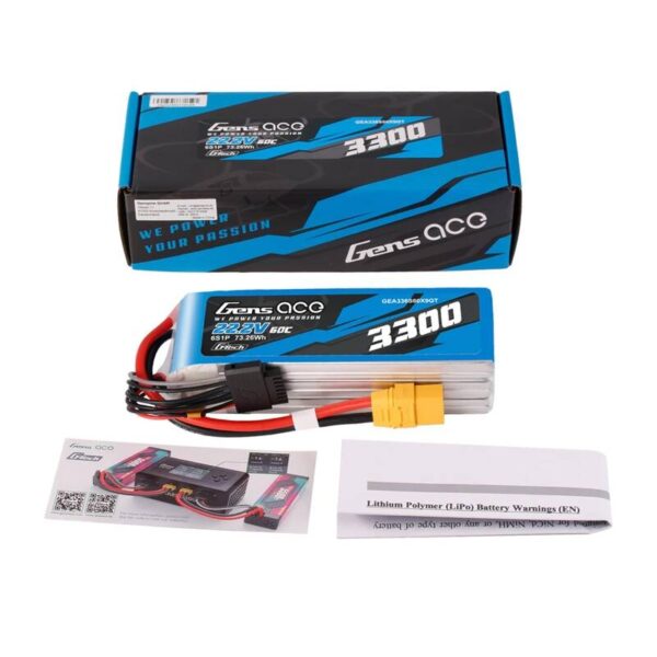 Akumulator Lipo Gens Ace G-Tech 3300mAh 22.2V 60C 6S1P XT90 - obrazek 5