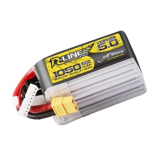 Akumulator Lipo Tattu R-Line Version 5.0 1050mAh 29.6V 8S 150C z wtyczką XT60 - obrazek 4