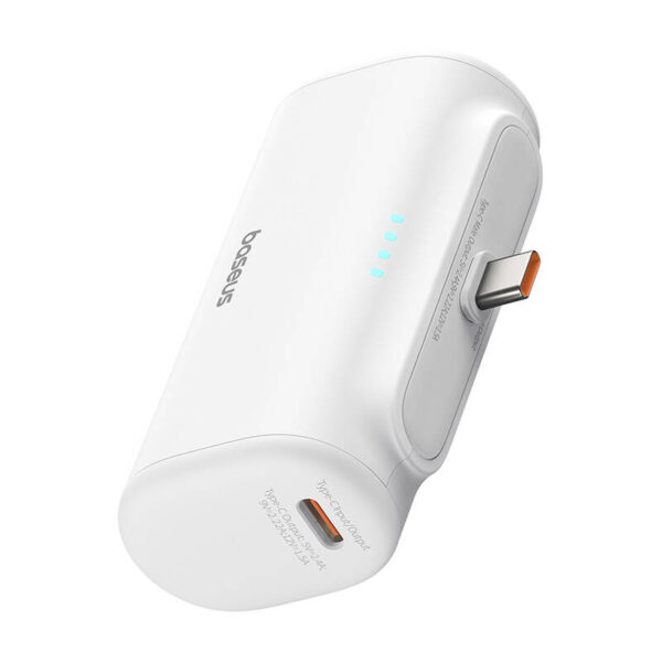 Powerbank Baseus Compact 5000mAh, 20W, USB-C (biały) - obrazek 4