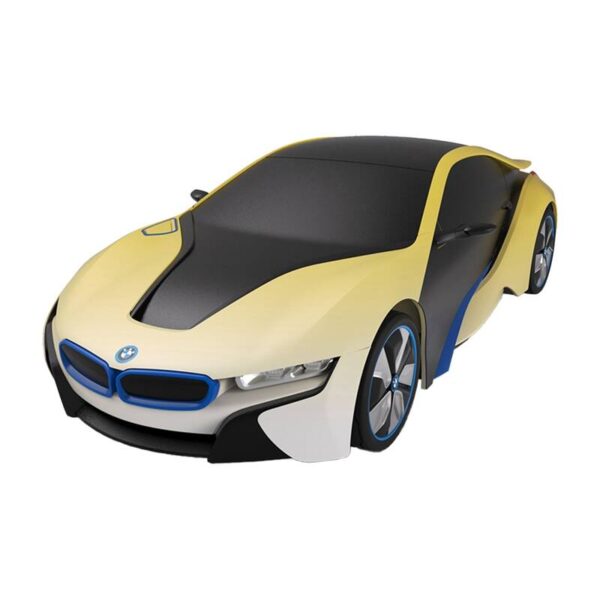 Samochód zdalnie sterowany RASTAR R/C 1:24 BMW i8- wrażliwy na promieniowanie UV (biało-żółty) - obrazek 2