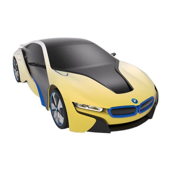 Samochód zdalnie sterowany RASTAR R/C 1:24 BMW i8- wrażliwy na promieniowanie UV (biało-żółty) - obrazek 3