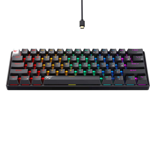 Przewodowa klawiatura mechaniczna / gamingowa RGB Havit KB903L (czarna) - obrazek 2