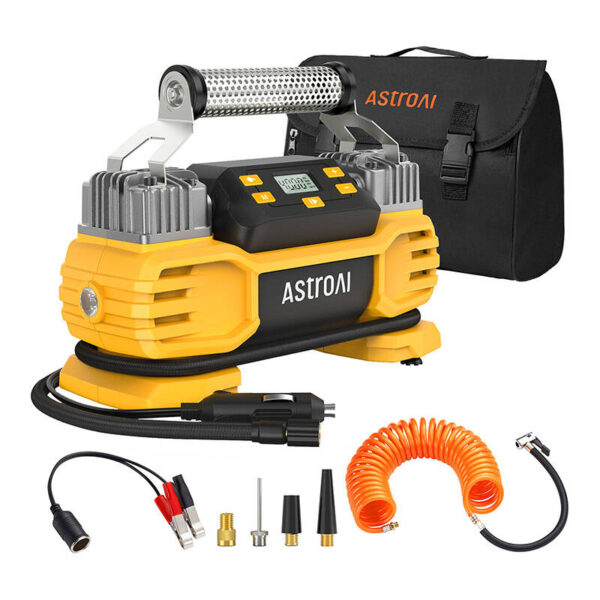 Przenośny kompresor 12V dual AstroAI Dual AIRUN T2 pompka 160 PSI - obrazek 2