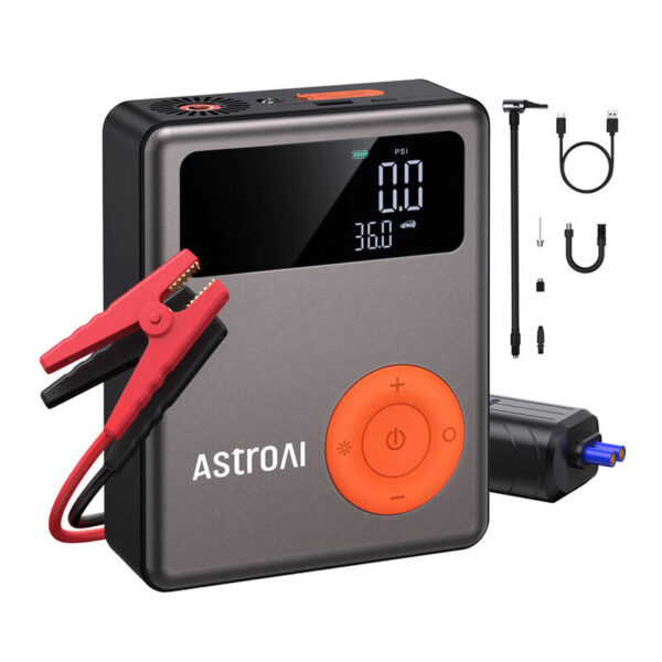 AstroAI DK-MG139 4w1: Jump starter + Kompresor 150PSI + Powerbank + Latarka - obrazek 2