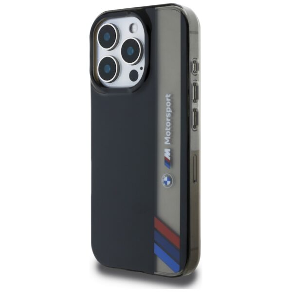 Etui BMW Motorsport IML Vertical Stripe   do iPhone 16 Pro Max czarny - obrazek 2