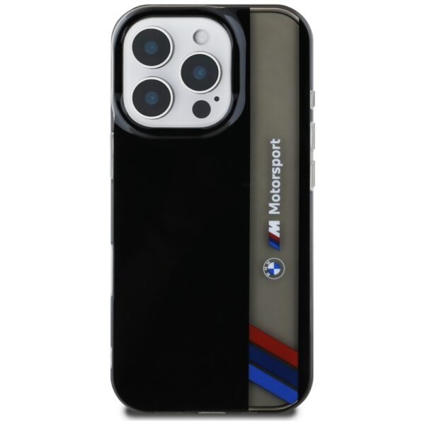 Etui BMW Motorsport IML Vertical Stripe   do iPhone 16 Pro Max czarny - obrazek 3