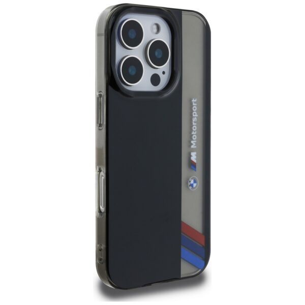 Etui BMW Motorsport IML Vertical Stripe   do iPhone 16 Pro Max czarny - obrazek 4