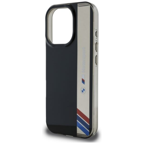 Etui BMW Motorsport IML Vertical Stripe   do iPhone 16 Pro Max czarny - obrazek 6