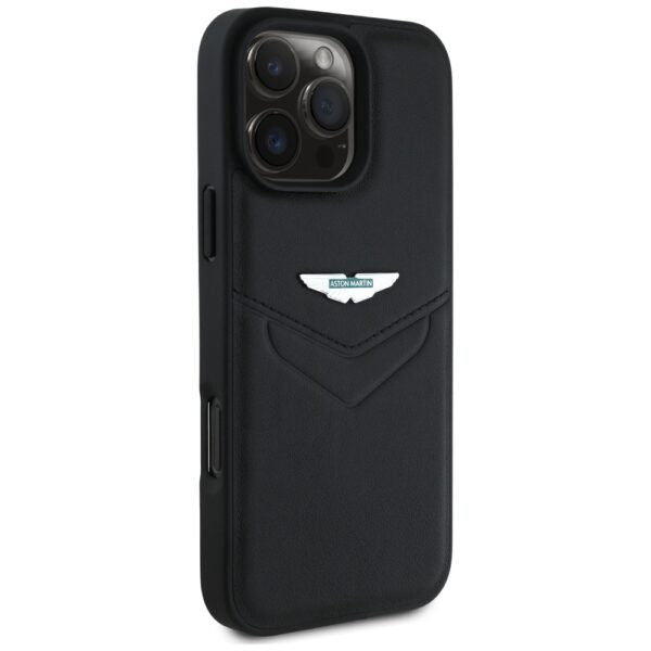 Etui Aston Martin HC Leather Victory      Design do iPhone 16 Pro czarny - obrazek 4