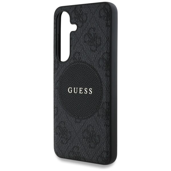 Etui Guess 4G Round Patch Classic Logo  MagSafe do Samsung Galaxy S25+ czarny - obrazek 6