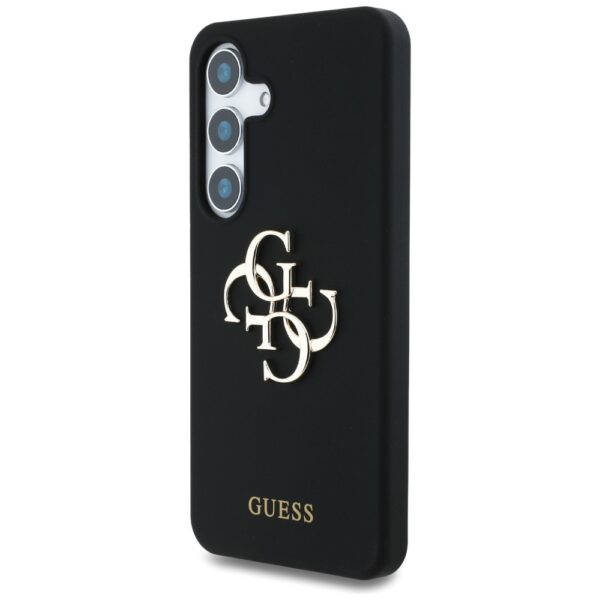 Etui Guess Silicone Big 4G Logo Bottom    Script Samsung Galaxy S25 czarny - obrazek 2