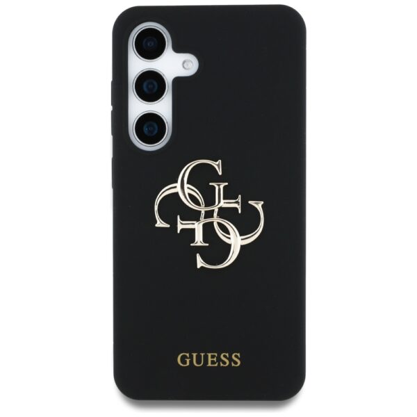 Etui Guess Silicone Big 4G Logo Bottom    Script Samsung Galaxy S25 czarny - obrazek 3