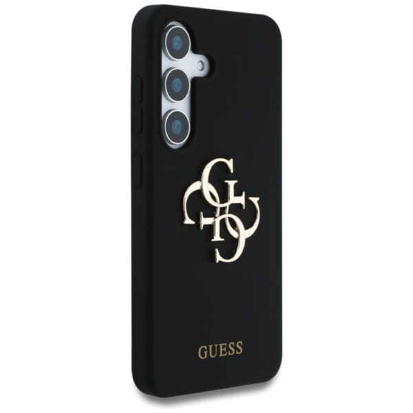 Etui Guess Silicone Big 4G Logo Bottom    Script Samsung Galaxy S25 czarny - obrazek 4