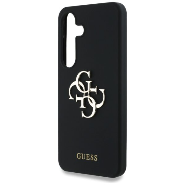 Etui Guess Silicone Big 4G Logo Bottom    Script Samsung Galaxy S25 czarny - obrazek 6