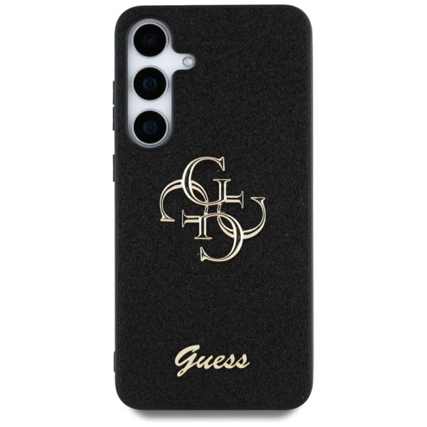 Etui Guess Fixed Glitter Big 4G Metal     Logo do Samsung Galaxy S25 czarny - obrazek 3