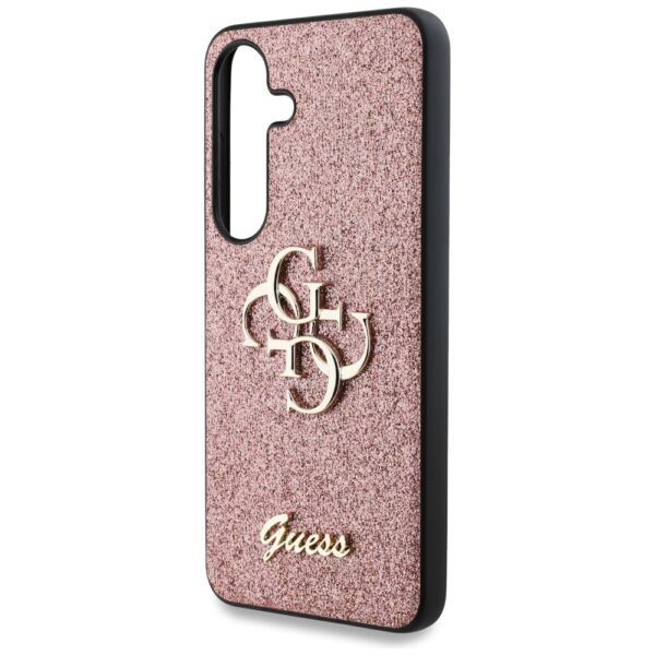 Etui Guess Fixed Glitter Big 4G Metal     Logo do Samsung Galaxy S25 różowy - obrazek 6