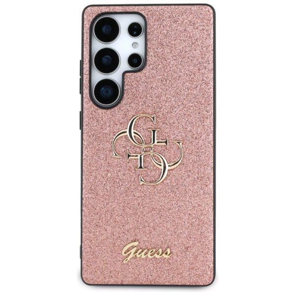 Etui Guess Fixed Glitter Big 4G Metal     Logo do Samsung Galaxy S25 Ultra różowy - obrazek 3