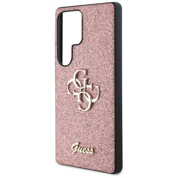 Etui Guess Fixed Glitter Big 4G Metal     Logo do Samsung Galaxy S25 Ultra różowy - obrazek 6