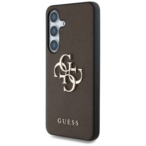 Etui Guess Grained Big 4G Logo Small      Classic Logo do Samsung Galaxy S25+ brązowy - obrazek 2