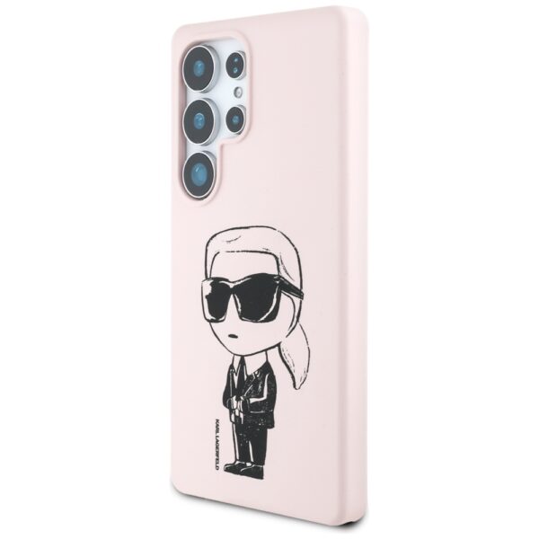 Etui Karl Lagerfeld Silicone Graffiti     Ikonik Printed Logo MagSafe do Samsung Galaxy S25 Ultra różowy - obrazek 2