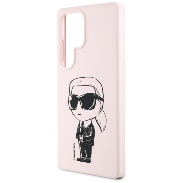 Etui Karl Lagerfeld Silicone Graffiti     Ikonik Printed Logo MagSafe do Samsung Galaxy S25 Ultra różowy - obrazek 6