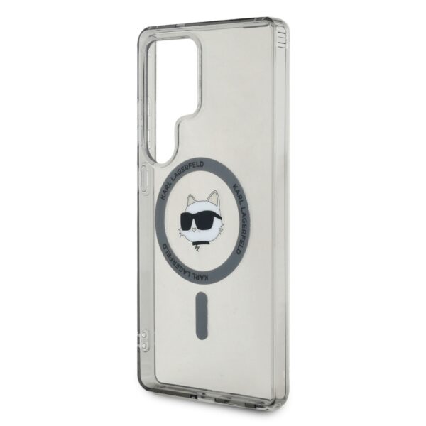 Etui Karl Lagerfeld Button Choupette  Head Printed Logo MagSafe do Samsung Galaxy S25 Ultra czarny - obrazek 6