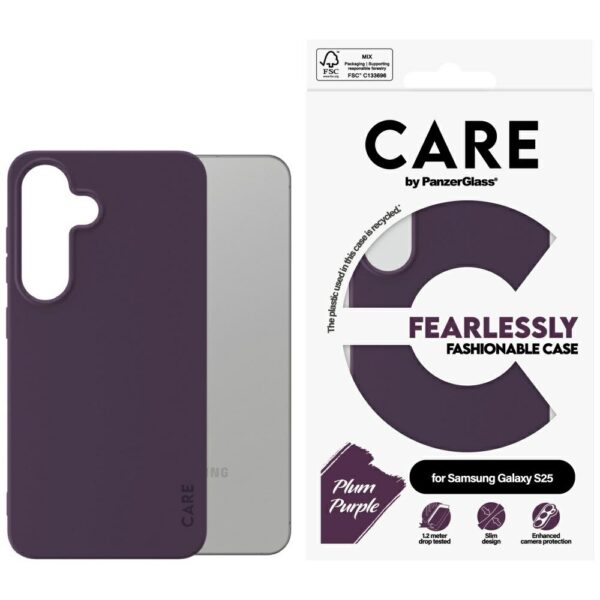 Etui CARE by PanzerGlass Fashion do       Samsung Galaxy S25 fioletowy