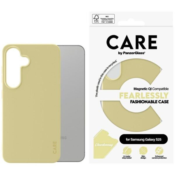 Etui CARE by PanzerGlass Fashion QI do    Samsung Galaxy S25 chardonnay