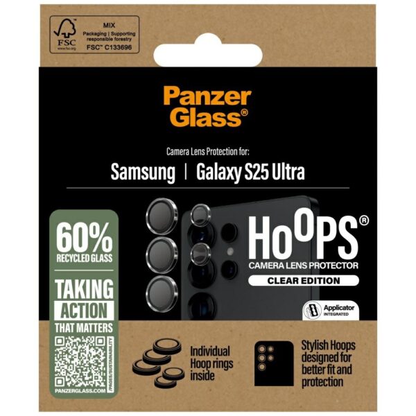 Szkło hartowane na obiektyw PanzerGlass   Hoops Lens Protector do Samsung Galaxy S25 Ultra przezroczysty - obrazek 4