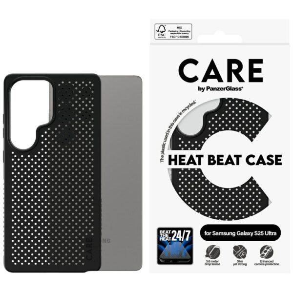 Etui CARE by PanzerGlass Feature Heat     Beat do Samsung Galaxy S25 Ultra czarny