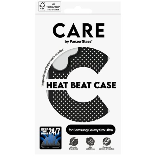 Etui CARE by PanzerGlass Feature Heat     Beat do Samsung Galaxy S25 Ultra czarny - obrazek 4