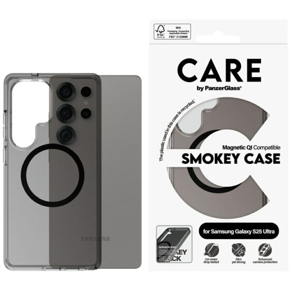 Etui CARE by PanzerGlass Flagship Urban   Combat Black QI do Samsung Galaxy S25 Ultra dymny