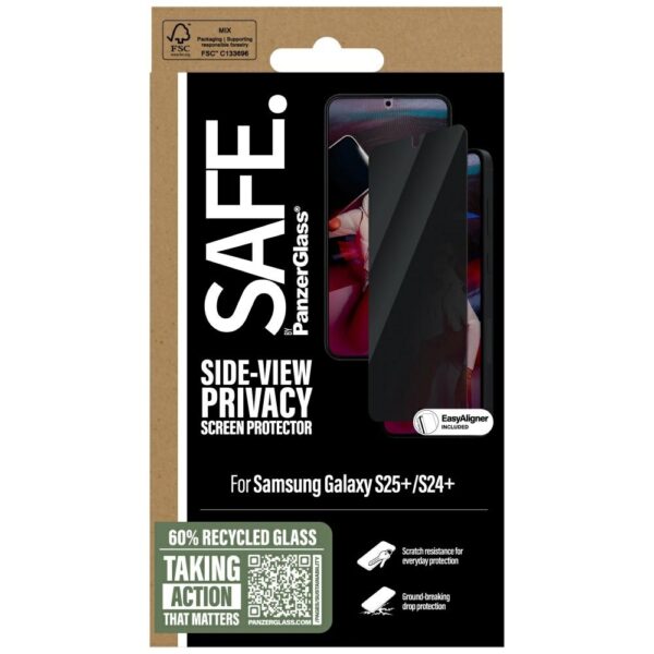 Szkło prywatyzujące SAFE by PanzerGlass   Ultra-Wide Fit do Samsung Galaxy S25+ - obrazek 4