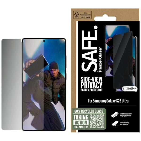 Szkło prywatyzujące SAFE by PanzerGlass   Ultra-Wide Fit do Samsung Galaxy S25 Ultra