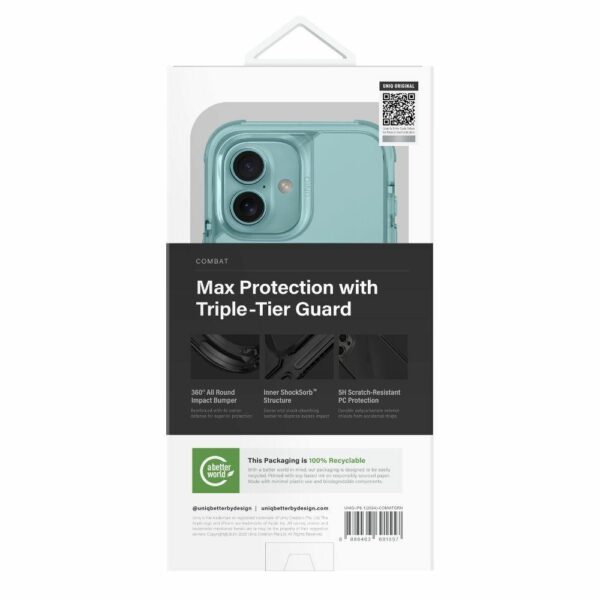 UNIQ etui Combat iPhone 16 6.1" Magclick  Charging zielony/teal green - obrazek 7